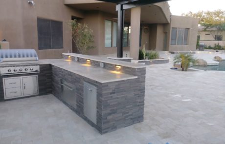 pavers landscaping bbq kitchen backyard paradise arizona