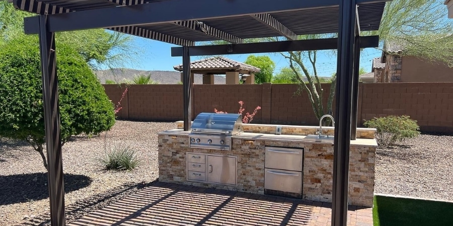 Outdoor Kitchen Arizona Pergola