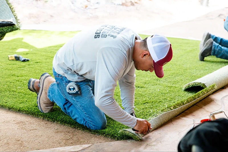 Turf Monsters laying Artificial Turf