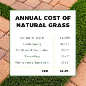Annual Cost of Natural Grass Breakdown Chart